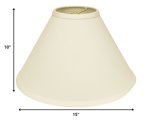 15" Ivory Deep Cone Slanted No Slub Lampshade - Minihomy