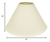 15" Ivory Deep Cone Slanted No Slub Lampshade - Minihomy