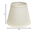 10" White Empire Hardback Slanted Linen Lampshade - Minihomy