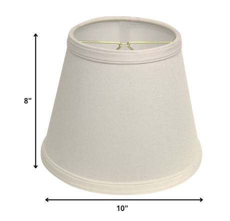 10" White Empire Hardback Slanted No Slub Lampshade - Minihomy