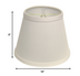 10" White Empire Hardback Slanted No Slub Lampshade - Minihomy