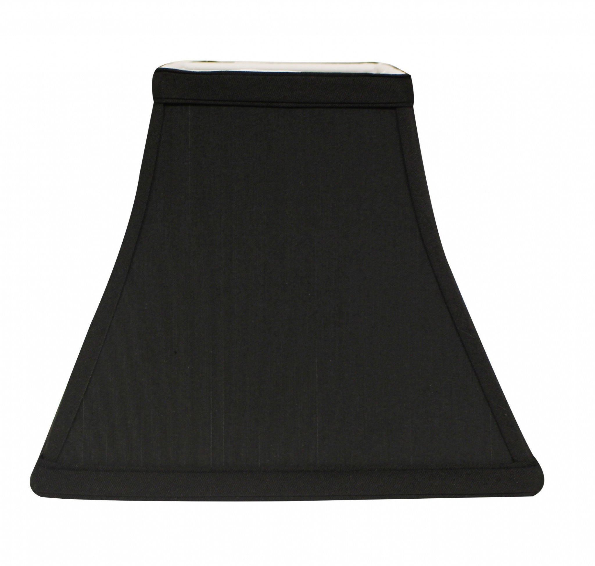 10" Black with White Lining Square Bell Shantung Lampshade - Minihomy