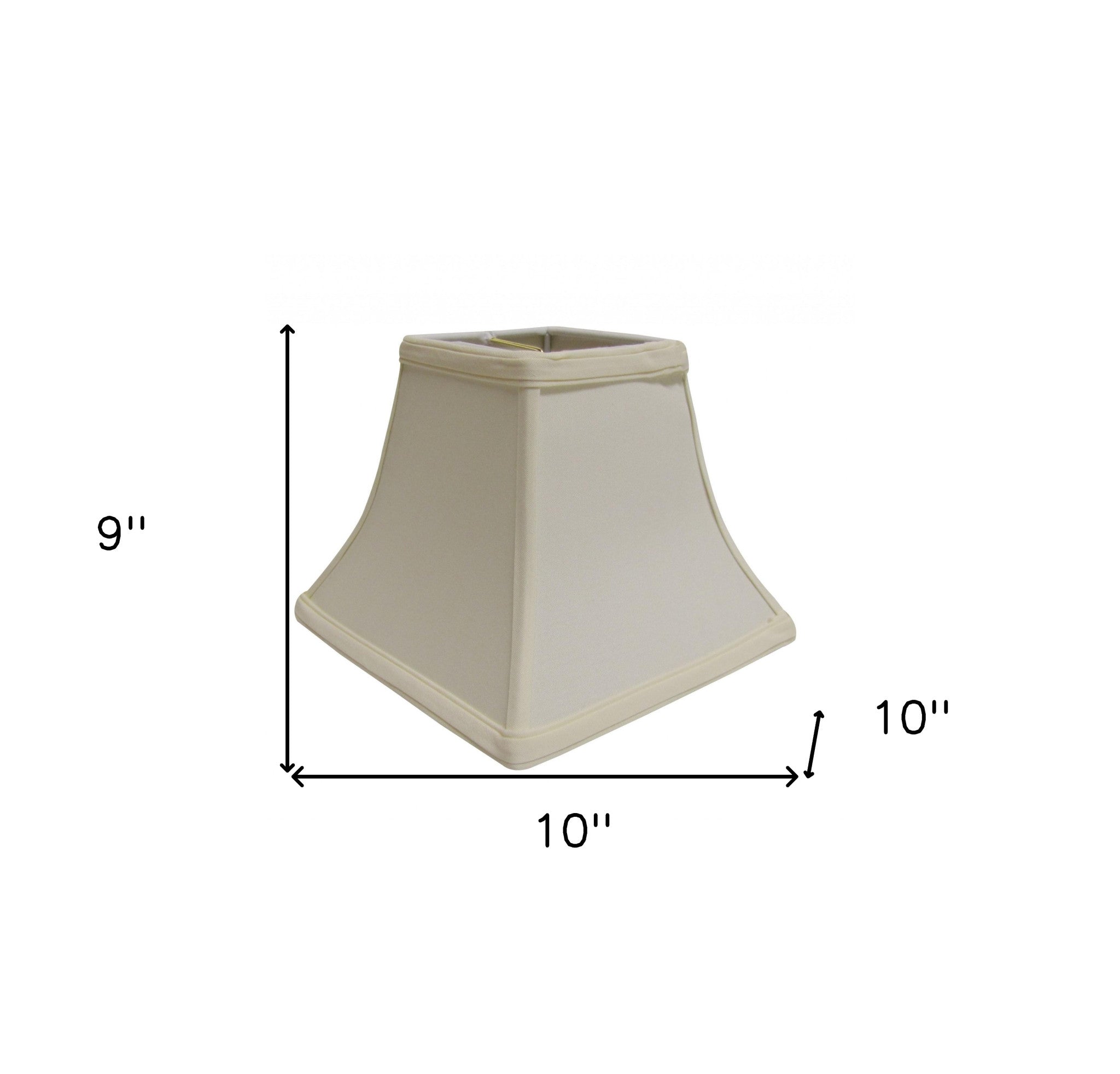 10" Ivory Square Bell No Slub Lampshade - Minihomy