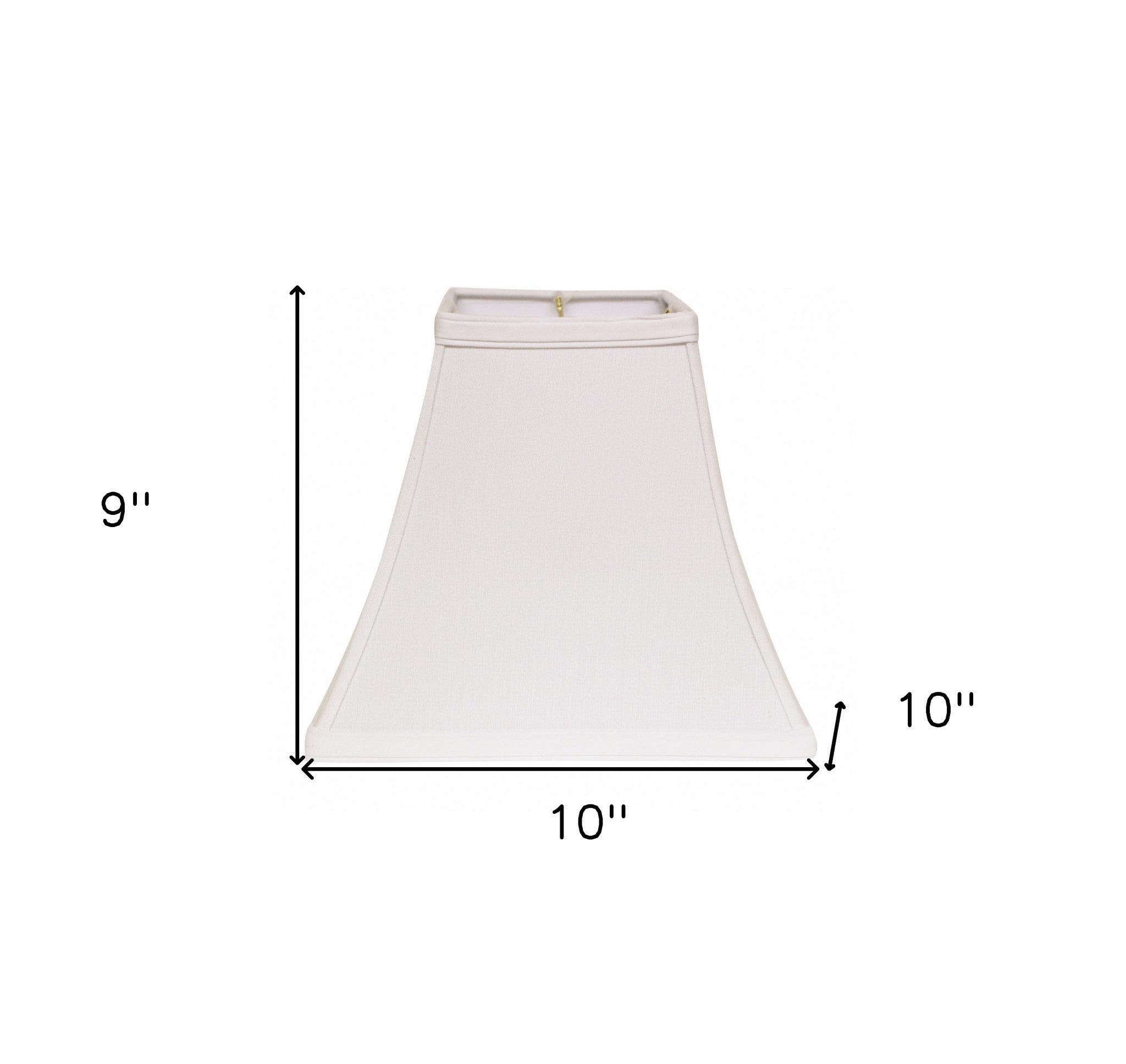 10" White Squre Bell No Slub Lampshade - Minihomy