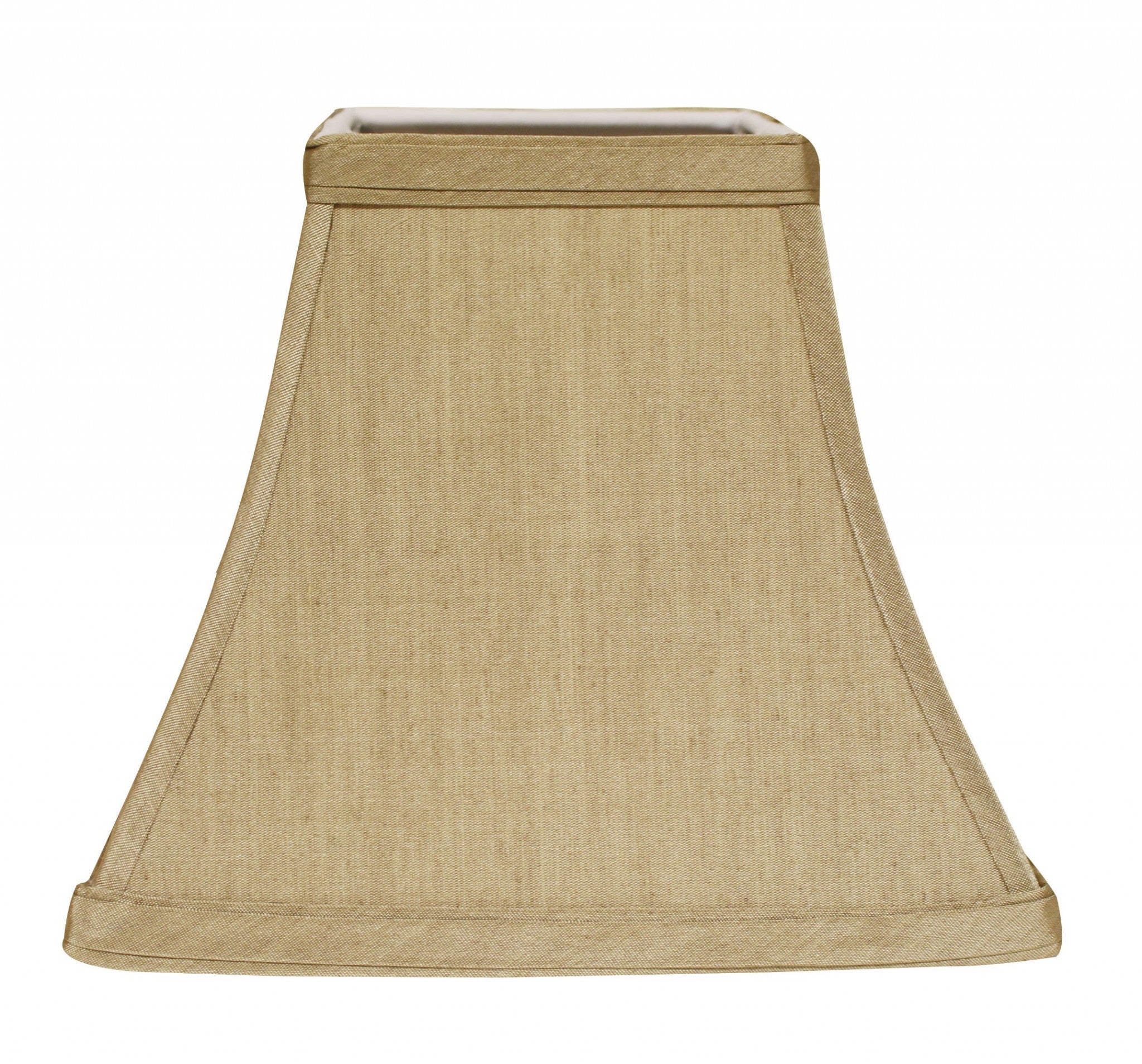 12" Pale Brown Square Bell No Slub Lampshade - Minihomy