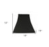 14" Black with White Lining Square Bell Shantung Lampshade - Minihomy