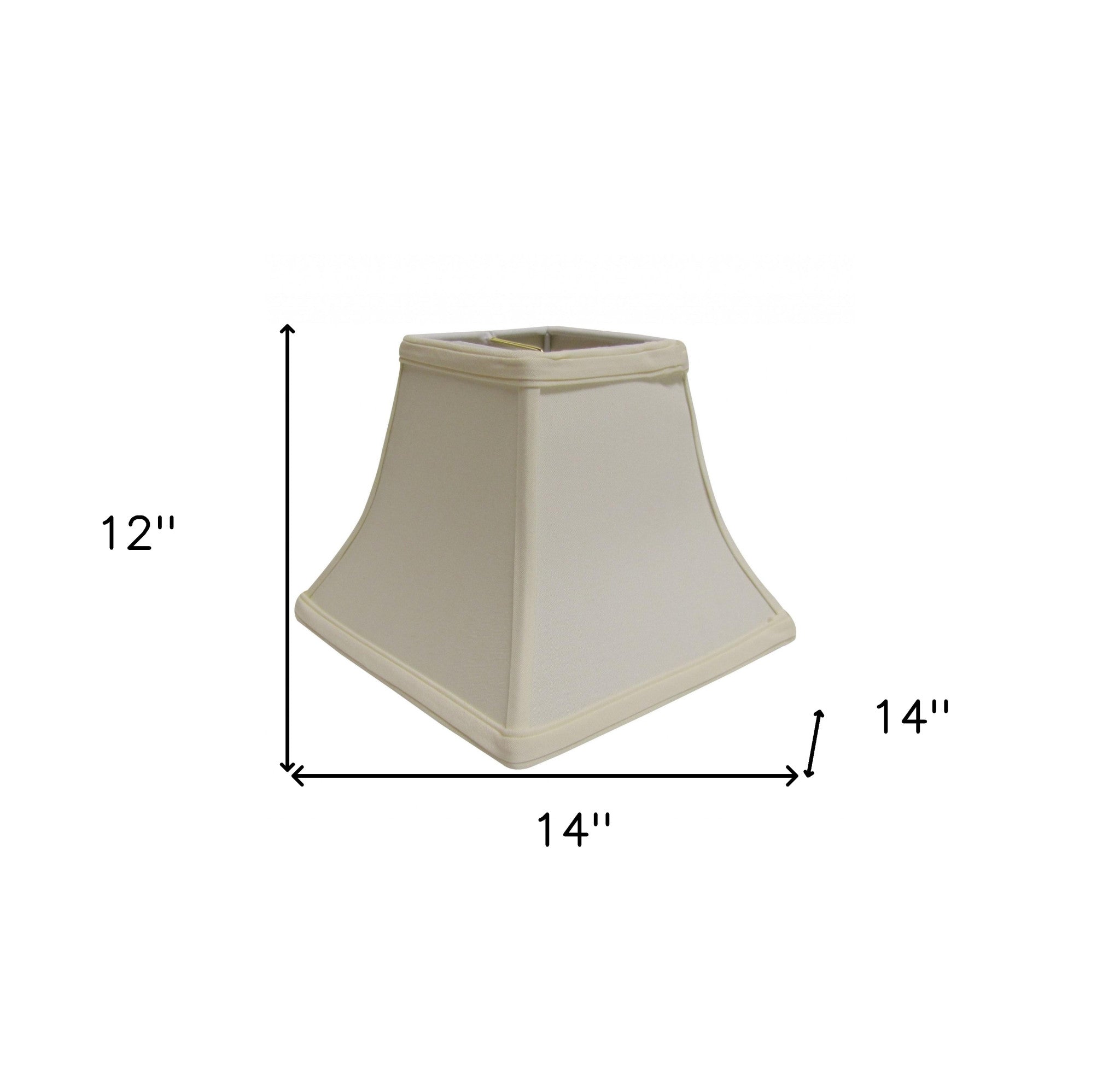 14" Ivory Square Bell No Slub Lampshade - Minihomy