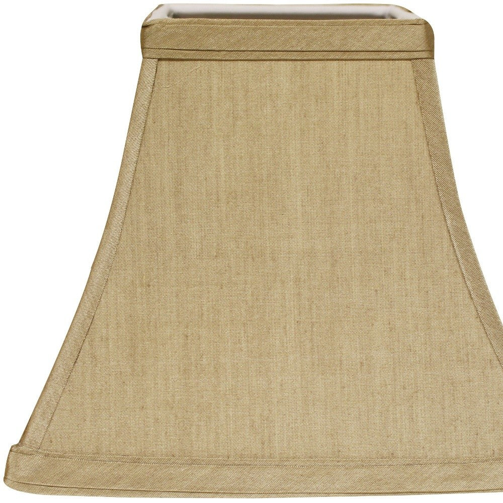 14" Pale Brown Square Bell No Slub Lampshade - Minihomy