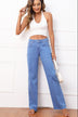 Full Size Raw Hem Wide Leg Jeans - Minihomy