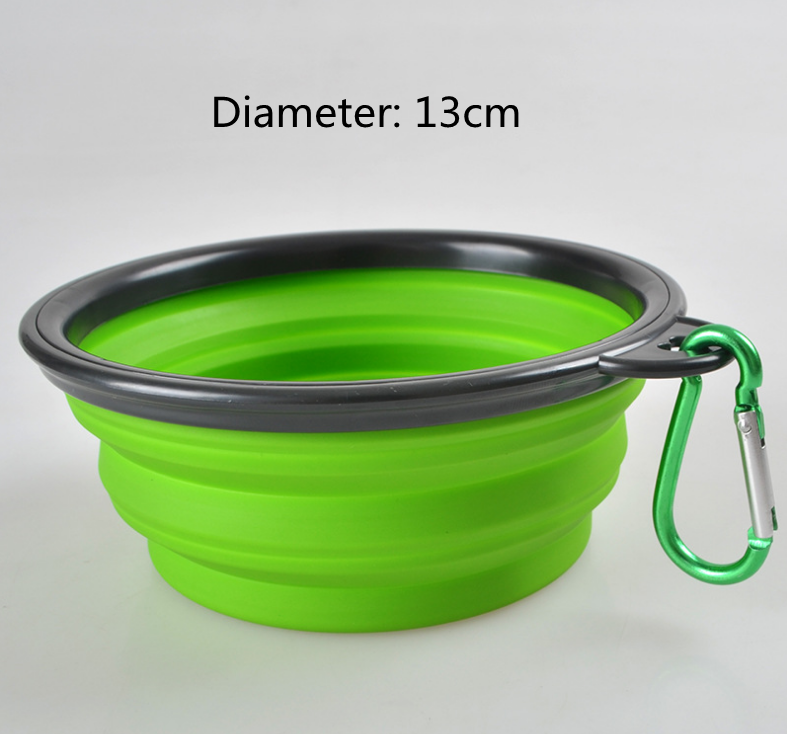 Folded Silicone Pet Dog Bowl