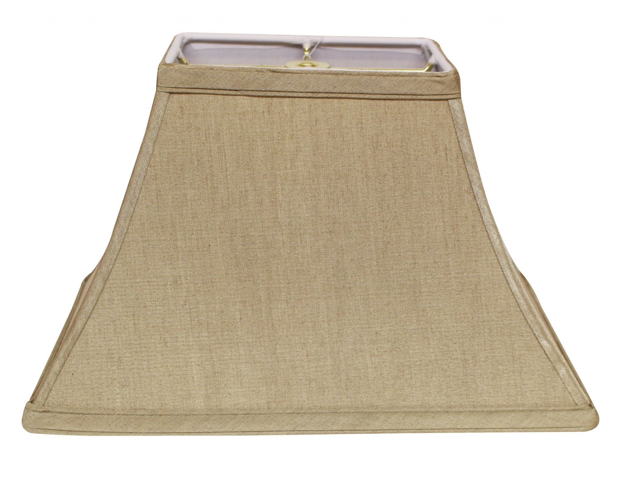 12" Pale Brown Rectangle Bell No Slub Lampshade - Minihomy