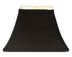 14" Black with White Lining Rectangle Bell Shantung Lampshade - Minihomy