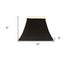 14" Black with White Lining Rectangle Bell Shantung Lampshade - Minihomy