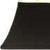 14" Black with White Lining Rectangle Bell Shantung Lampshade - Minihomy