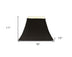 16" Black with White Lining Rectangle Bell Shantung Lampshade - Minihomy