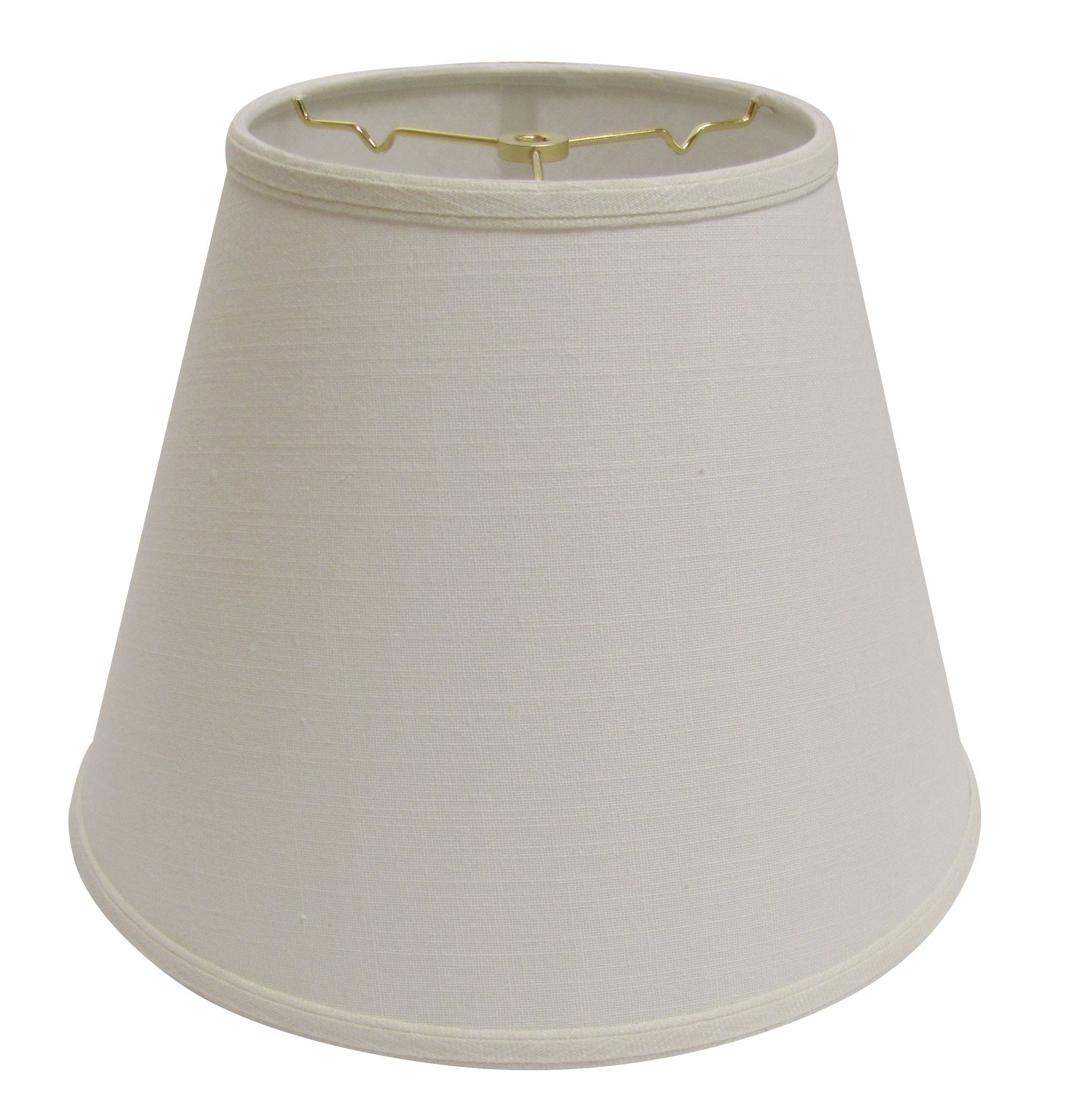 14" White Empire Deep Slanted Linen Lampshade - Minihomy