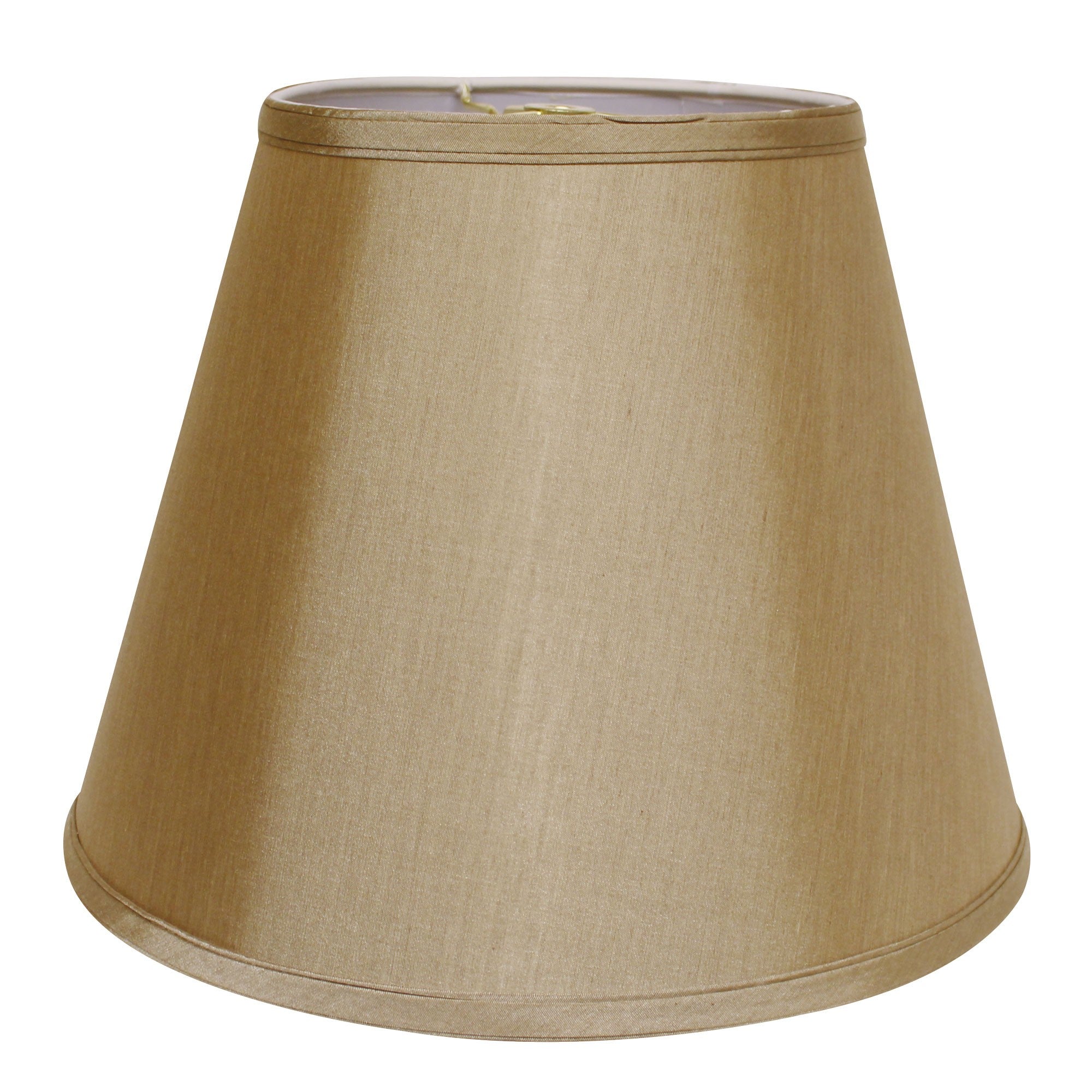 16" Pale Brown Empire Deep Slanted No Slub Lampshade - Minihomy