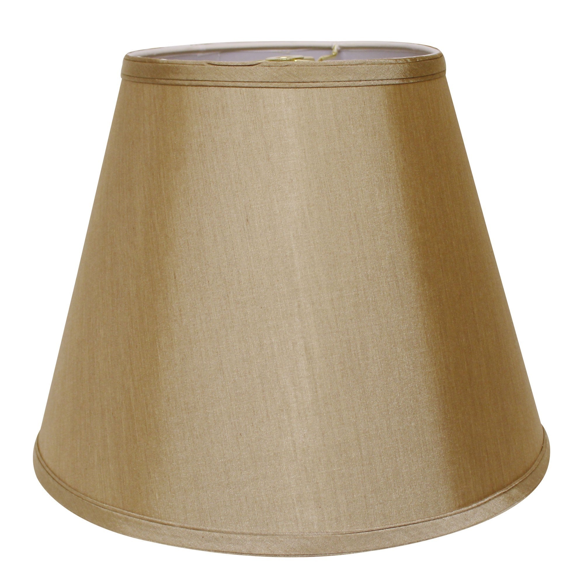 16" Pale Brown Empire Deep Slanted No Slub Lampshade - Minihomy