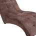 52" Brown Faux Suede Curved Chaise Lounge Accent Chair - Minihomy