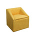 21" Modern Yellow Gold Cubed Accent Storage Chair - Minihomy