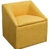 21" Modern Yellow Gold Cubed Accent Storage Chair - Minihomy