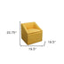 21" Modern Yellow Gold Cubed Accent Storage Chair - Minihomy