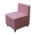 29" Mod Pink Mauve Microfiber Armless Accent Chair with Storage - Minihomy