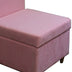 29" Mod Pink Mauve Microfiber Armless Accent Chair with Storage - Minihomy