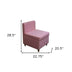 29" Mod Pink Mauve Microfiber Armless Accent Chair with Storage - Minihomy