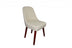 34" Cream Contemporary Armless Dining or Accent Chair - Minihomy