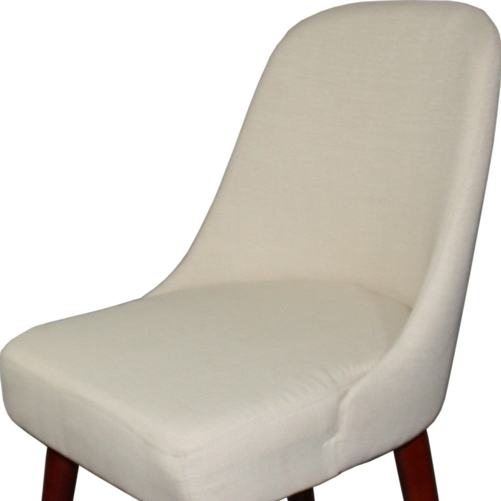 34" Cream Contemporary Armless Dining or Accent Chair - Minihomy