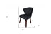 31" Dark Charcoal Grey and Black Wooden Curve Back Dining or Accent Chair - Minihomy