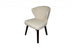 31" Cream and Black Wooden Curve Back Dining or Accent Chair - Minihomy