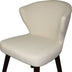 31" Cream and Black Wooden Curve Back Dining or Accent Chair - Minihomy