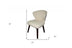 31" Cream and Black Wooden Curve Back Dining or Accent Chair - Minihomy