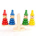 Wooden clown balance children puzzle ring kindergarten early childhood toy building blocks - Minihomy