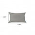 12" X 20" Grey Solid Color Zippered Handmade Polyester Lumbar Pillow Cover - Minihomy