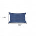 12" X 20" Blue Solid Color Zippered Handmade Polyester Lumbar Pillow Cover - Minihomy