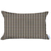 12" X 20" Brown Houndstooth Zippered Handmade Polyester Lumbar Pillow Cover - Minihomy