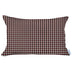 12" X 20" Red Houndstooth Zippered Handmade Polyester Lumbar Pillow Cover - Minihomy