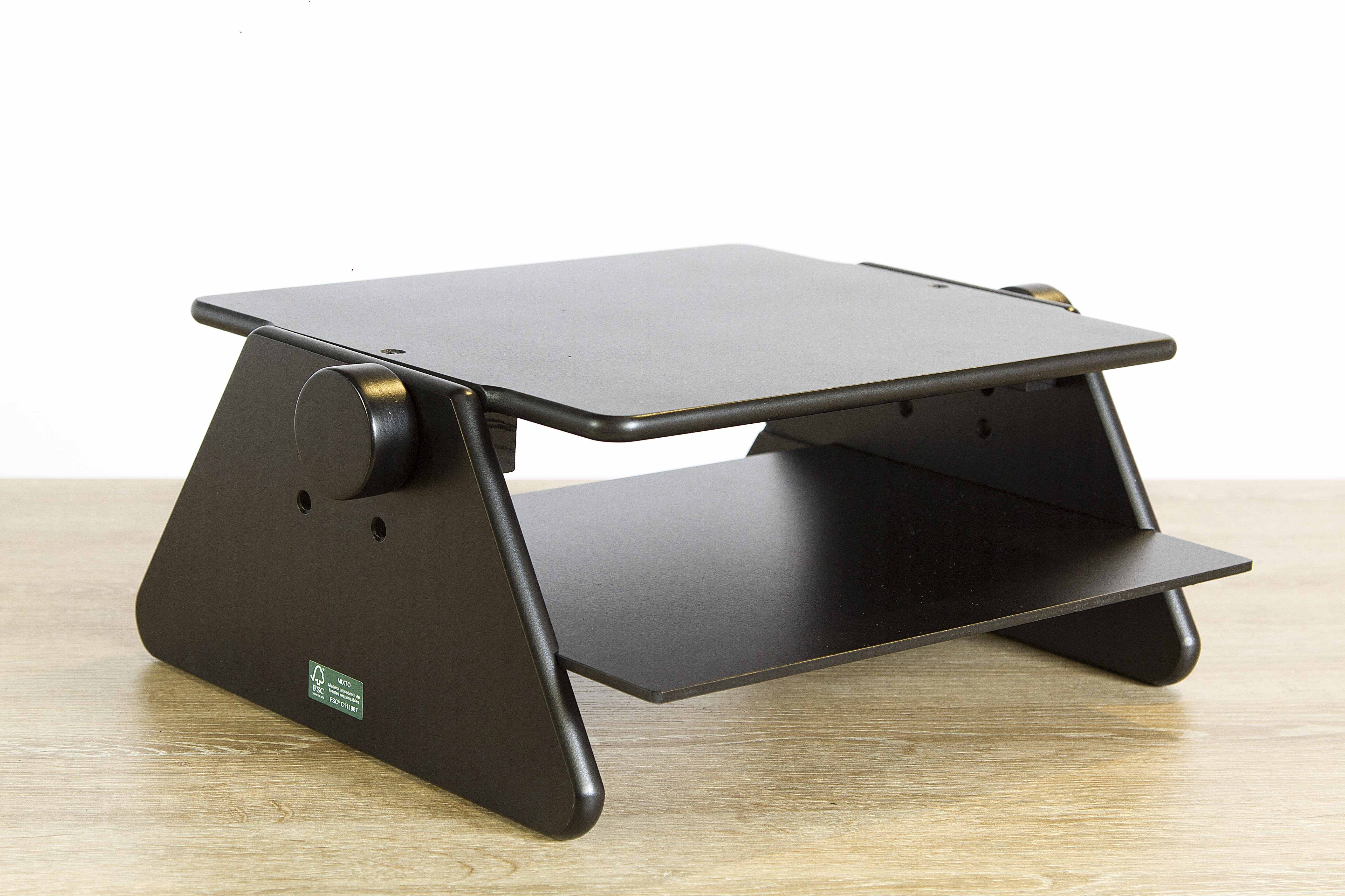 Modern Black Adjustable Three Level Ergonomic Monitor Stand - Minihomy