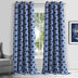 84” Navy Interlock Pattern Window Curtain Panel - Minihomy