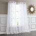 84” Charcoal Trellis Pattern Embroidered Window Curtain Panel - Minihomy