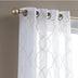 84” Charcoal Trellis Pattern Embroidered Window Curtain Panel - Minihomy