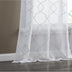 84” Charcoal Trellis Pattern Embroidered Window Curtain Panel - Minihomy