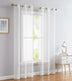 84” White Sprinkled Embellishment Window Curtain Panel - Minihomy