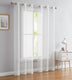 96” Silver Sprinkled Embellishment Window Curtain Panel - Minihomy