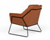 Industrial Brown Eco Leather And Black Metal Chair - Minihomy