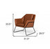 Industrial Brown Eco Leather And Black Metal Chair - Minihomy