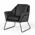 Industrial Grey Faux Leather And Black Accent Chair - Minihomy